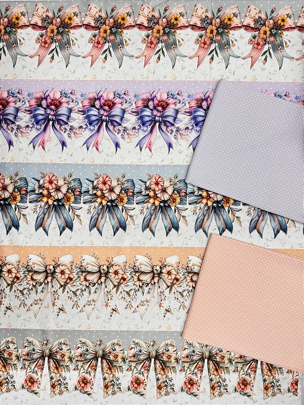 Kit BR412 Barrado Laços e Flores