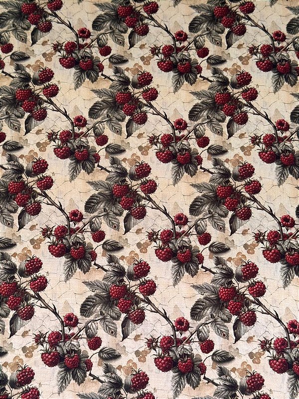 TC208 Tricoline Coleção Vintage Fruit Framboesa