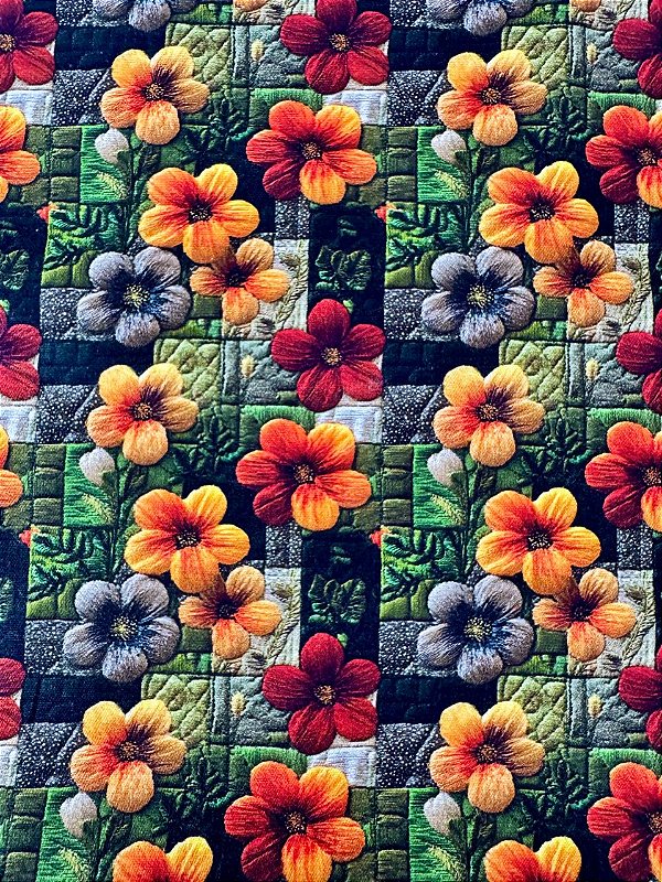 TC210 Tricoline Flores 3D