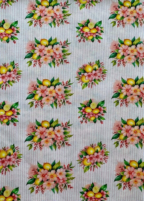 TC214 Tricoline Flores e Limão