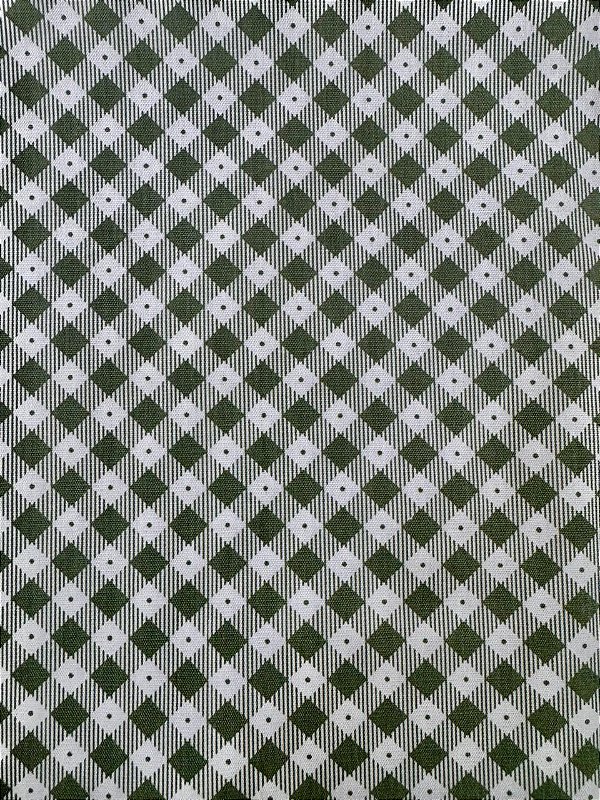 Tricoline Xadrez Diagonal Verde Musgo