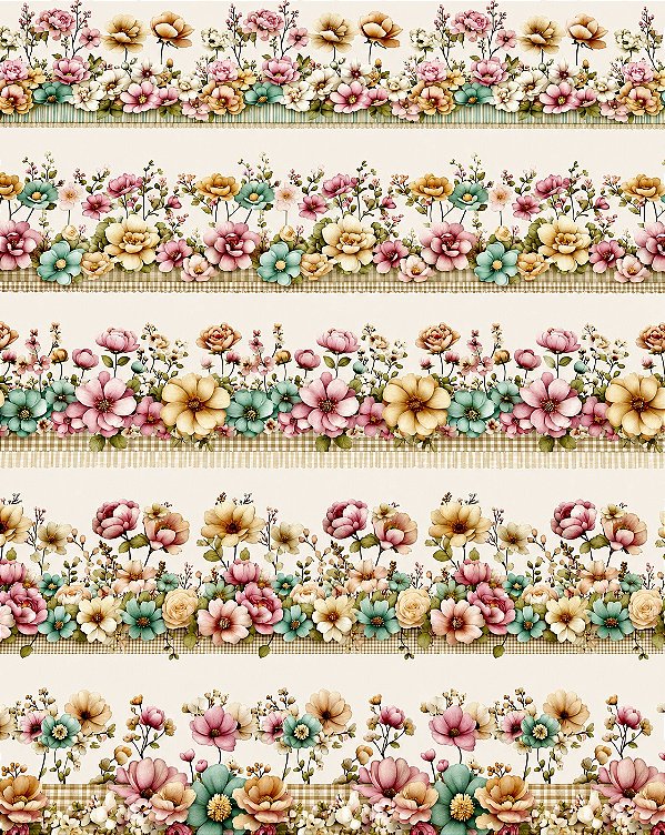 BR424 Barrado Floral Pastel