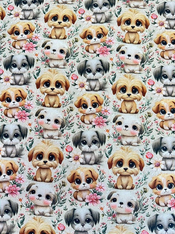 Coleção Fofurices - TC237 Tricoline Cachorrinhos