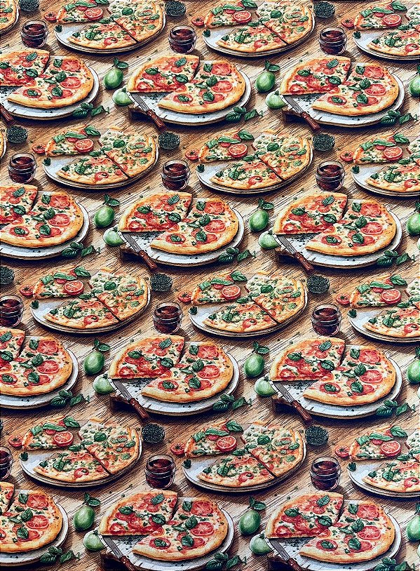 Coleção Itália Mia - TC240 Tricoline Pizza Napolitana