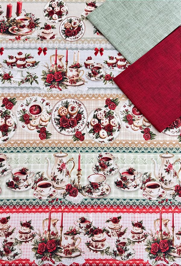 Kit BR439 Barrado Natal em Porcelana