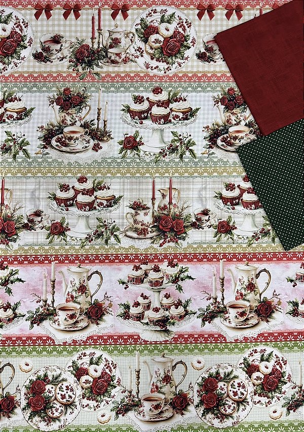 Kit BR439 Barrado Natal em Porcelana