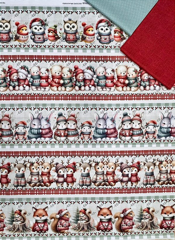 BR456 Kit Barrado Natal Raposa e seus amigos