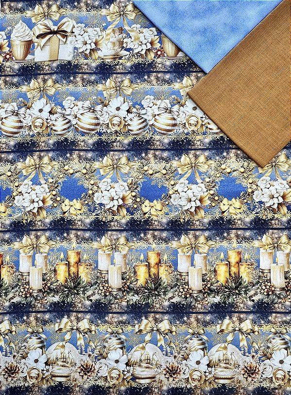 Kit BR473 Barrado Natal Dourado