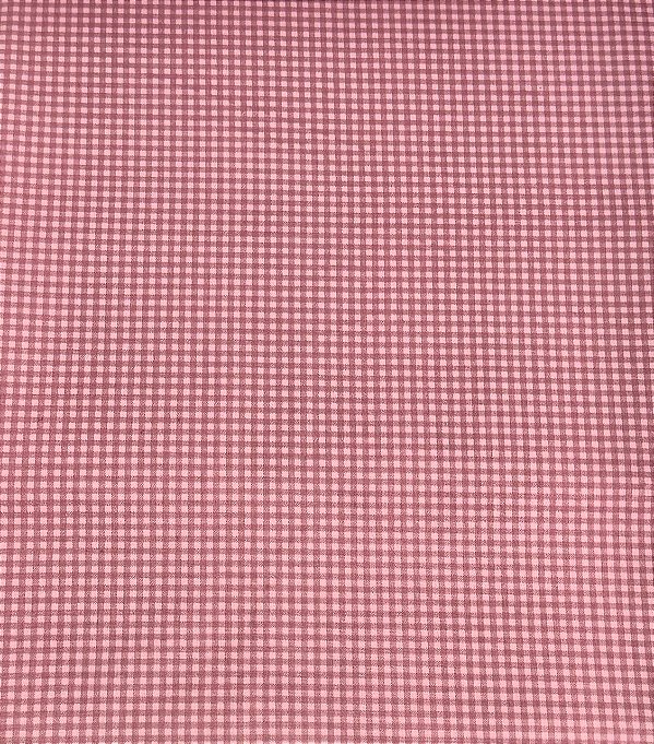 Tricoline Xadrez Rosa Antigo