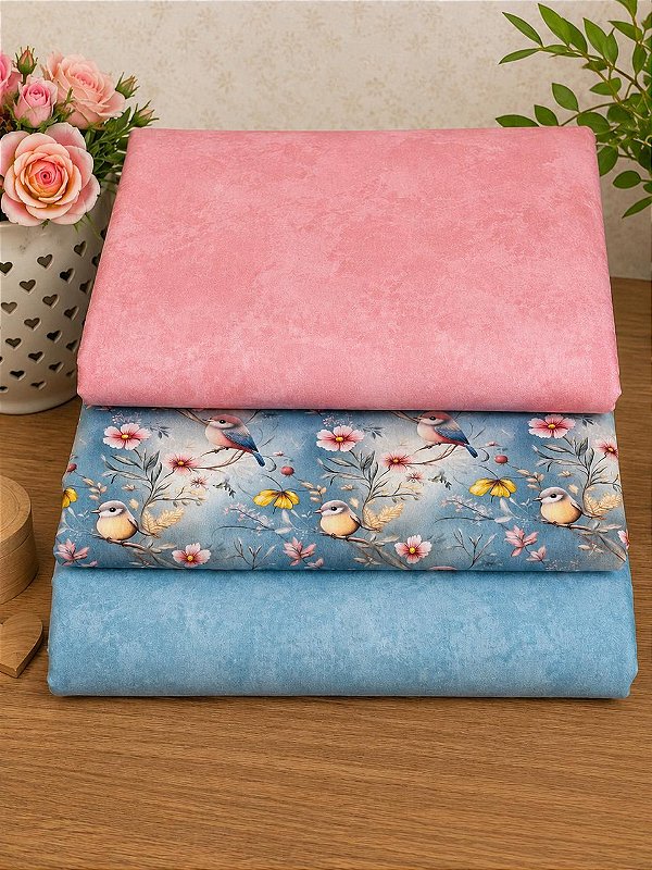 Kit TC299 Encanto dos Pássaros Azul