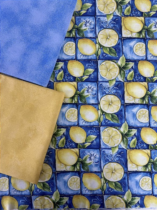 Kit TC314 Tricoline Coleção Lemon - Limão Patchwork