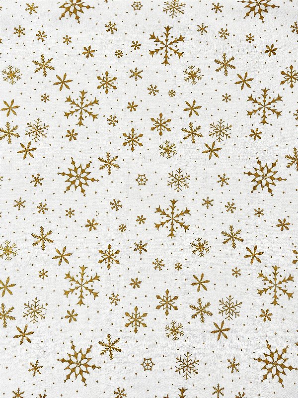 S09 - Toalha Natal - Oxford Champanhe com Dourado