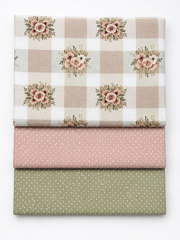R13 - Kit TC324 Tricoline Coleção Cookies Girls - Floral
