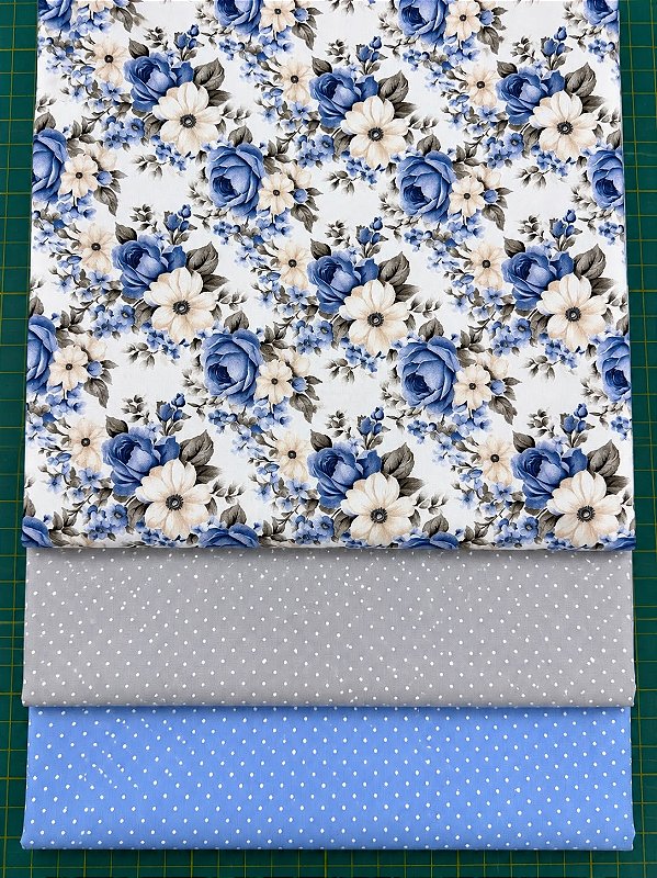 V07 - Kit TC280 Tricoline Bloomy Floral Menor