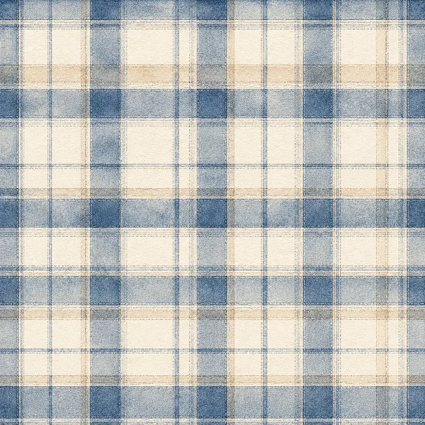 F08 - TC347 Tricoline Coleção Blue Coffee Tartan