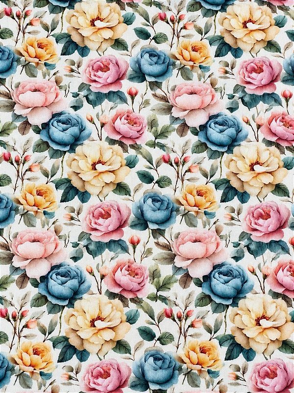 TC376 Tricoline Pastel Rosas