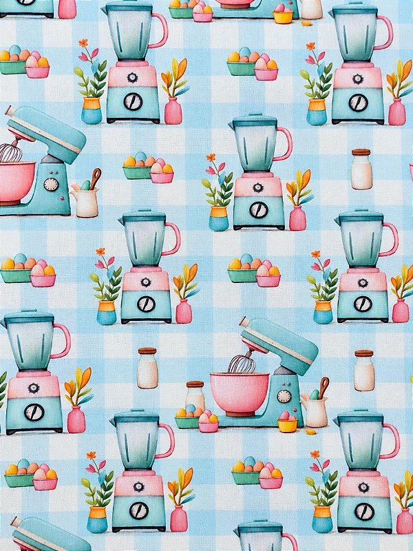 TC378 Tricoline Pastel Kitchen Utensilios