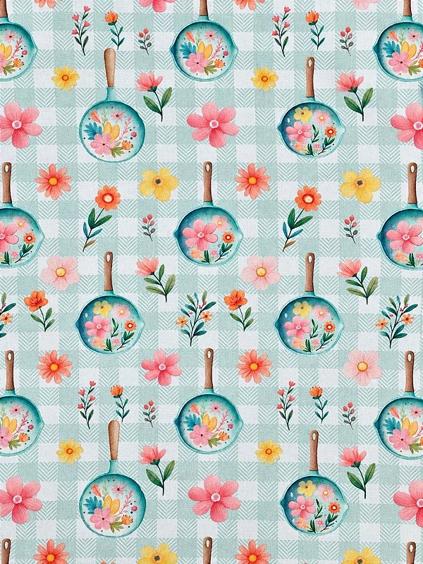 TC379 Tricoline Pastel Kitchen Frigideiras