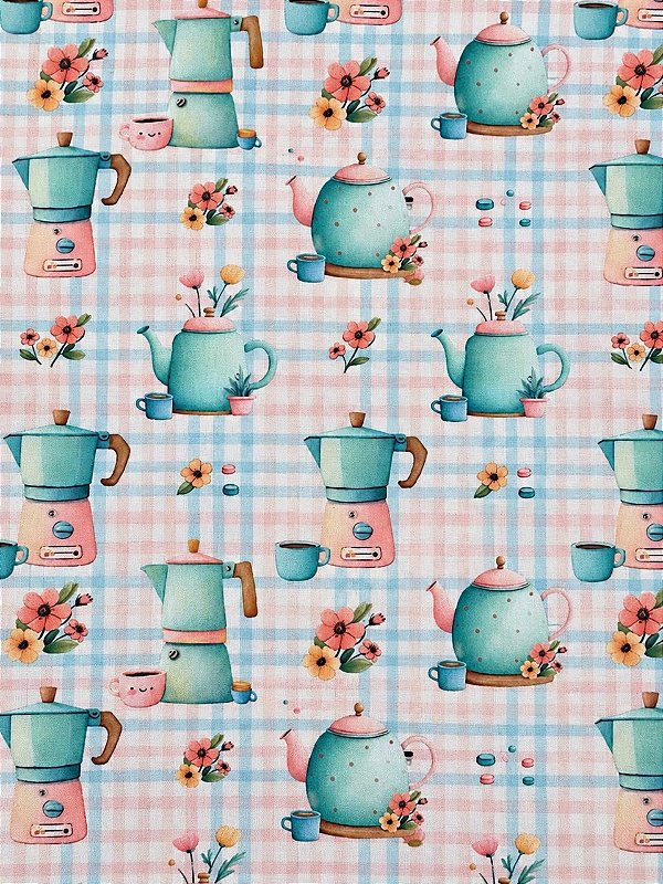 TC380 Tricoline Pastel Kitchen Cafeteiras