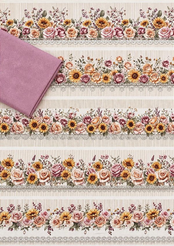 Kit BR528 Barrado Blush Roses