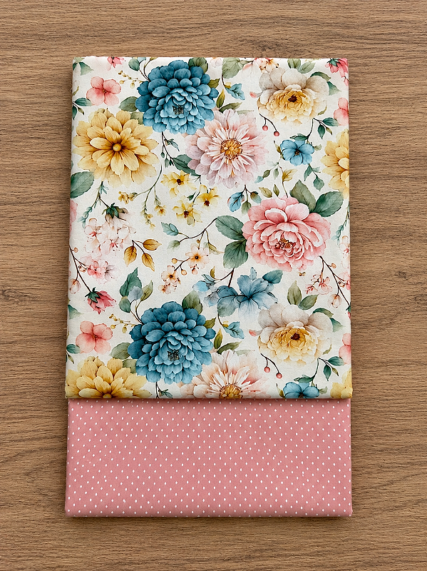 F05 - Kit 3 TC372 Tricoline Pastel Floral Grande