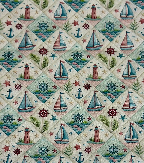 TC383 Tricoline Coleção Oceano - Caravelas