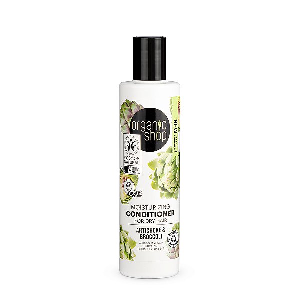 Condicionador Hidratante Vegano para Cabelo Seco - Alcachofra e Brócolis Organic Shop (280 ml)