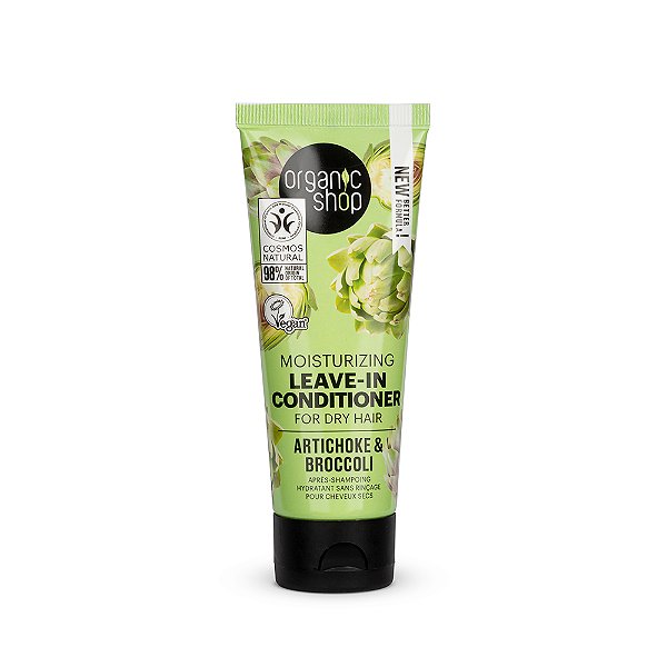 Leave in para Cabelo Seco Vegano - Alcachofra e Brócolis Organic Shop (75 ml)