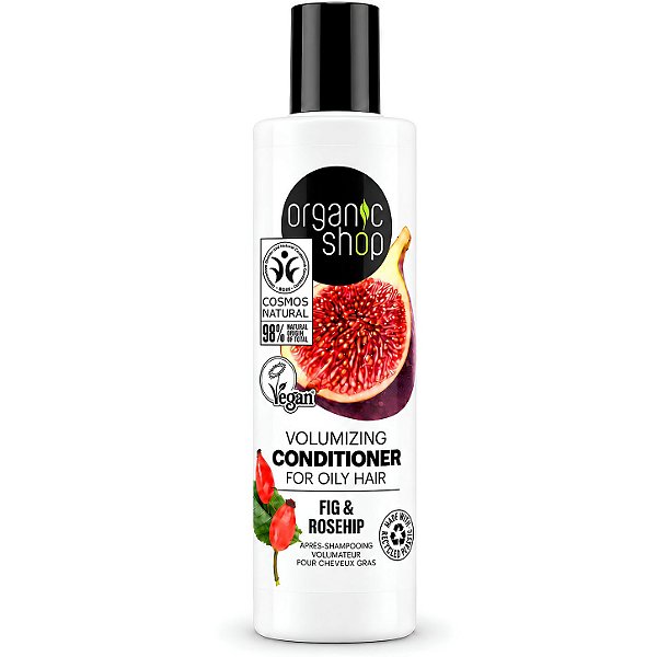 Condicionador para Cabelo Oleoso Vegano - Óleo de Rosa Mosqueta e Figo Organic Shop (280 ml)