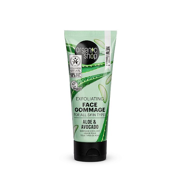 Esfoliante para o Rosto - Aloe Vera e Abacate Organic Shop (75 ml)