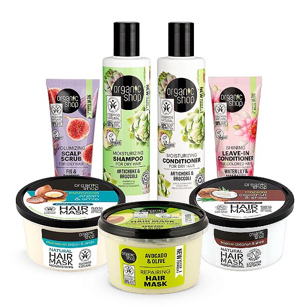 Kit Cronograma Capilar Supremo base Hidratação Organic Shop