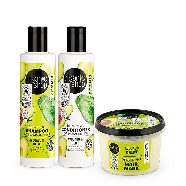 Kit Essencial Reconstrução Cabelo Danificado Organic Shop