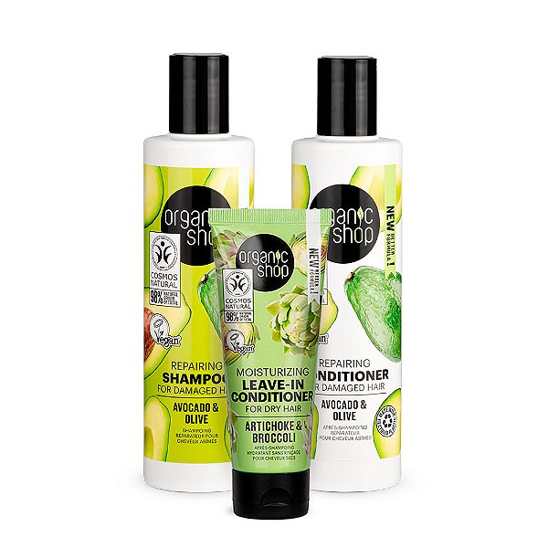 Kit Premium Reconstrução Cabelo Danificado Organic Shop