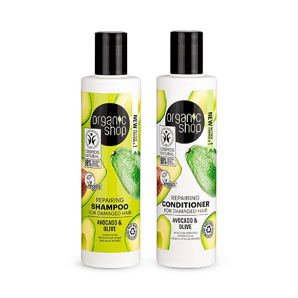 Kit shampoo e Condicionador Cabelo Crespo Organic Shop