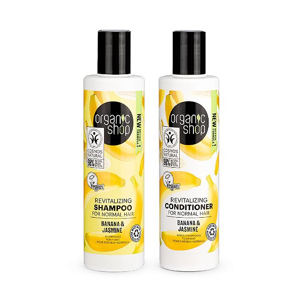Kit Shampoo e Condicionador Cabelo Liso Organic Shop