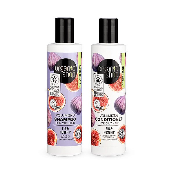 Kit shampoo e Condicionador Cabelo Oleoso Organic Shop