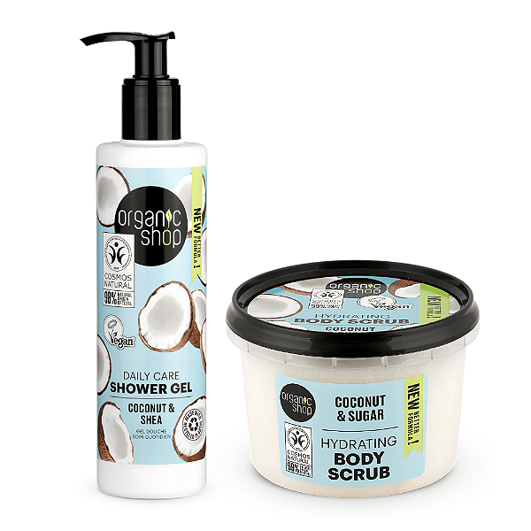 Kit Cocomania - Esfoliante Corporal Coco e Açúcar e Shower Gel Coco e Karité