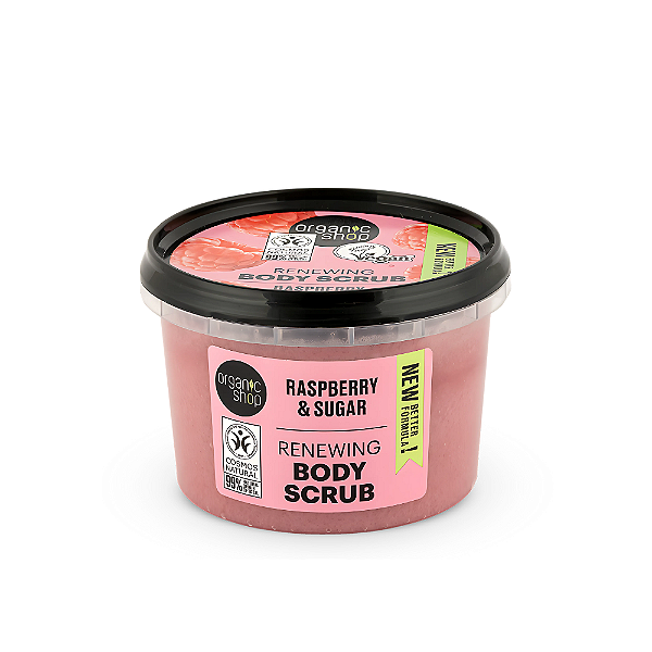 Esfoliante Corporal Natural - Framboesa e Açúcar - Organic Shop (250g)