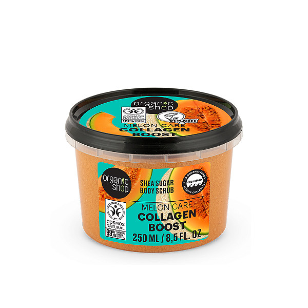 Esfoliante Corporal Colágeno Boost - Melão e Açúcar de Karité - Organic Shop (250g)