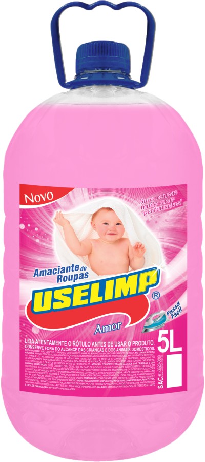 Amaciante USELIMP Rosa Pet 4X5L