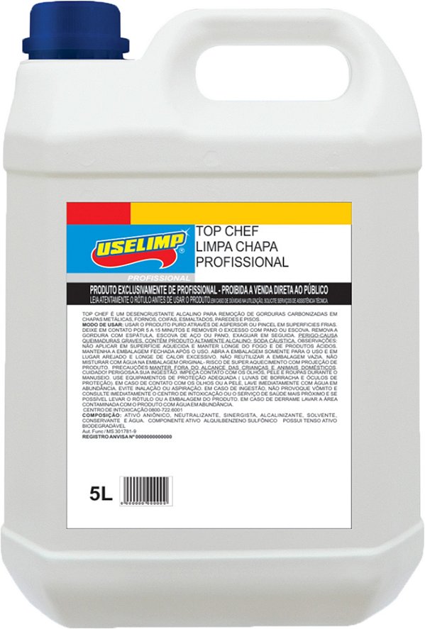 TOP CHEF Limpa Chapa Profissional 1X15 3X5L
