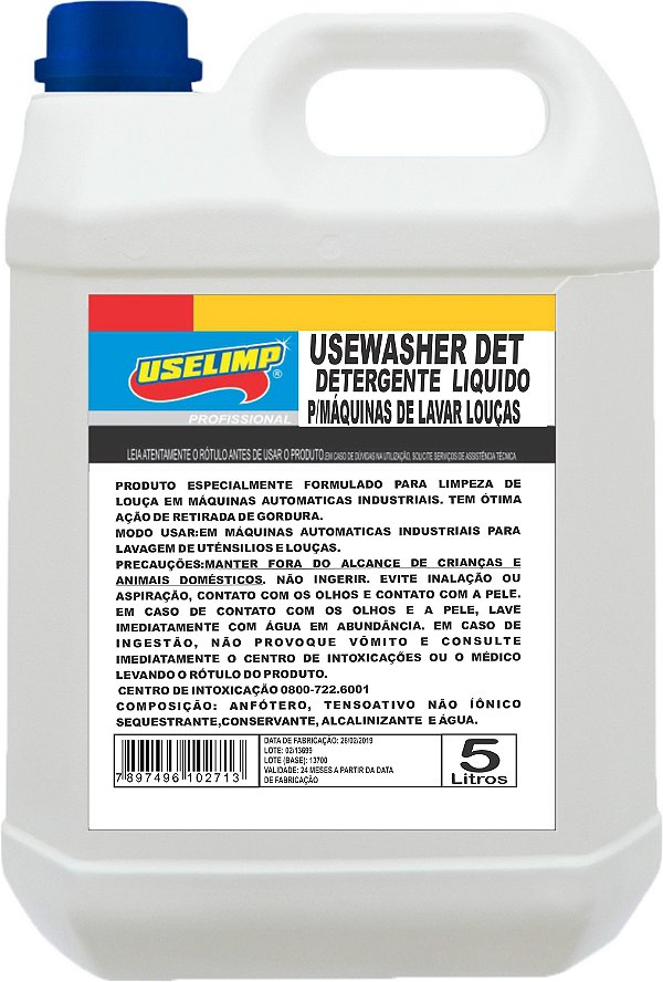 USEWASHER Deterg.L Para Maq. Autom. 3X5L