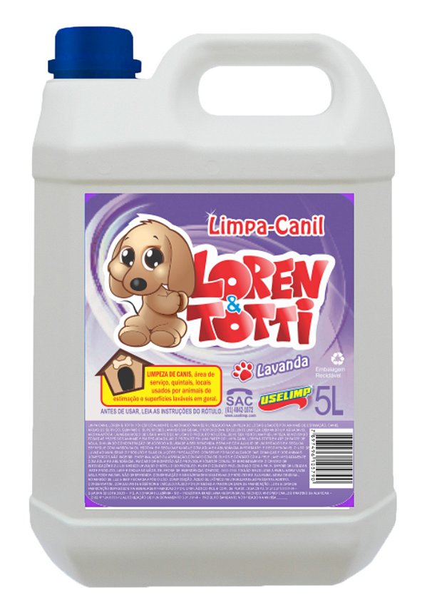 Limpa Canil LOREN & TOTTI Lavanda 5L