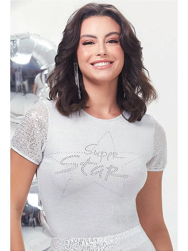 Blusa Cropped Em Paete