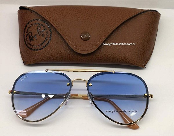 RAY - BAN RB AZUL 3584N 001/19 61 BLAZE AVIADOR - ÓCULOS DE SOL - Griffe  dos Olhos | Replicas Óculos de Sol e Armação