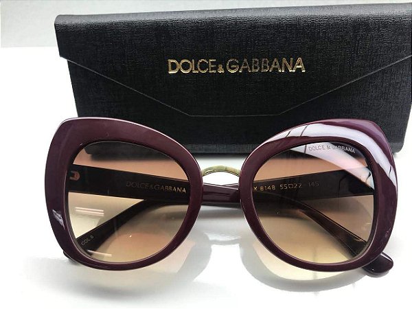 Dolce & Gabbana Bordô  - DG 4319 501/8G - Óculos de Sol - Tamanho 51