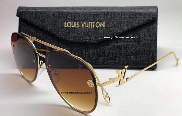 Elegante Óculos De Sol Louis Vuitton Feminino Aviador