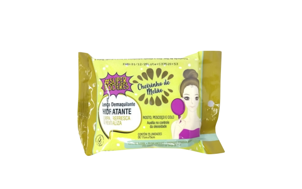 Lenço Demaquilante Hidratante  Cheirinho de Melão