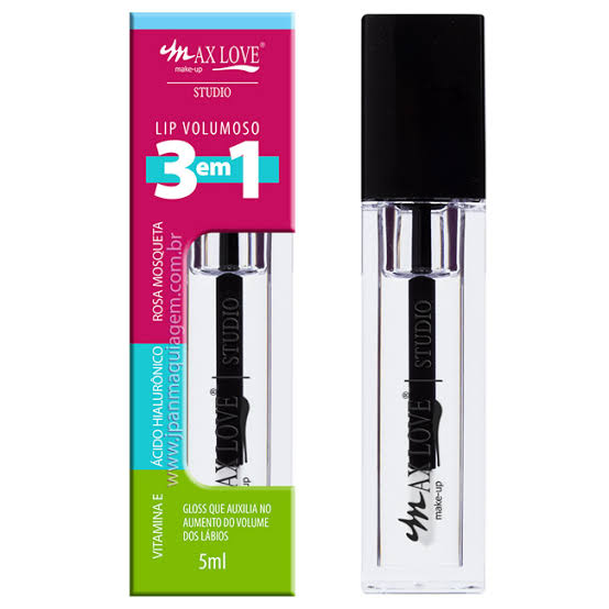 Lip Gloss Volumoso Max Love 3 em 1 - 300 Incolor