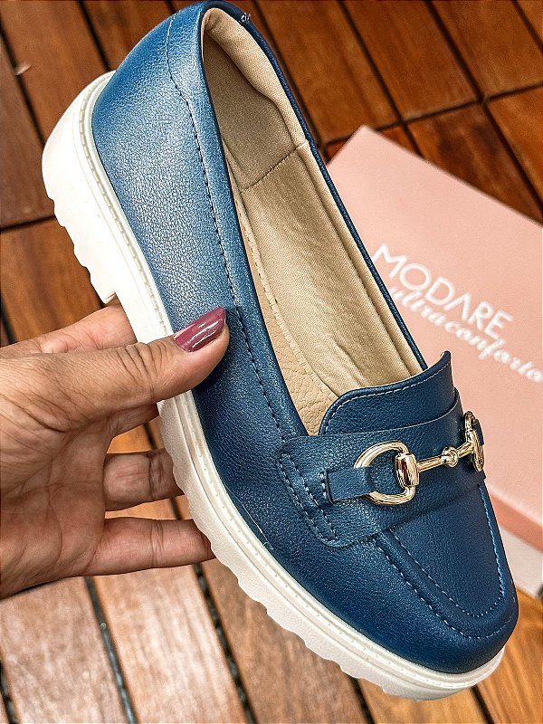 Mocassim Feminino Modare Azul Marinho